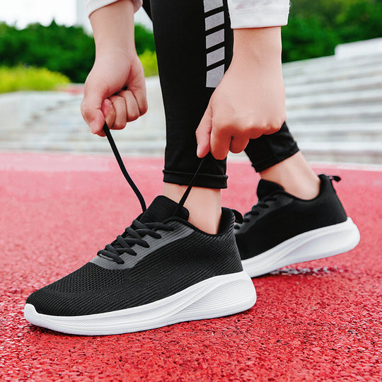Unisex nan leichter Strick-Laufschuh mit atmungsaktivem Obermaterial und stoßdämpfender Schaumsohle R&B