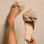 Damen Flache Slippers mit dekorativem Schleifen-Design R&B