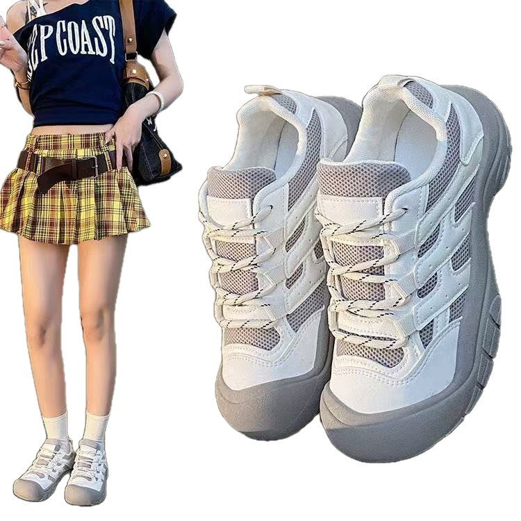 Damen Sportliche Sneakers mit atmungsaktiver Netzstruktur und rutschfester Sohle