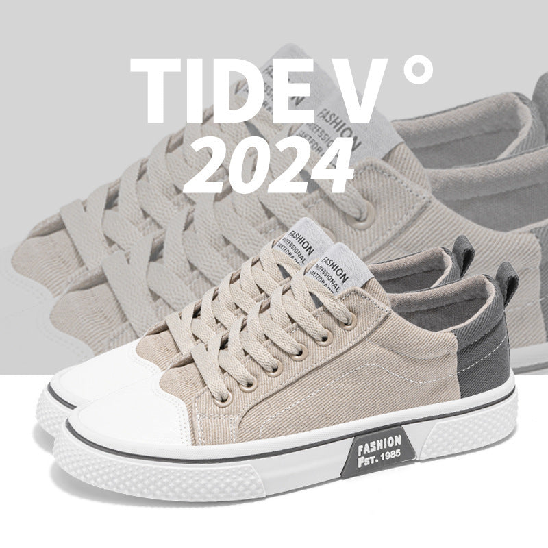 Damen Modische Sneakers mit kombiniertem Obermaterial