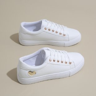 Damen modische Sneaker mit Herzen-Applikation und rutschfester Sohle R&B