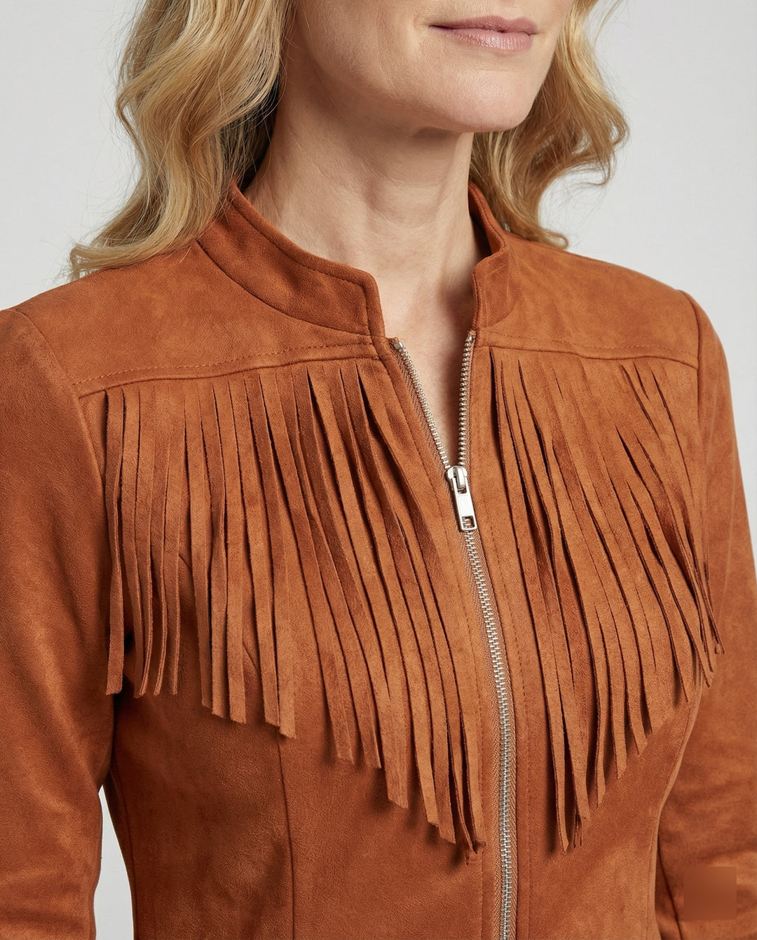 Damen Freizeitkleid figurbetont Wildlederoptik