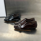 Damen Elegante Slipper mit modischem Schnallenverschluss und hochwertiger Oberflächenstruktur R&B