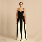 Damen Elegantes Abendkleid mit asymmetrischem Saum und feinen Rüschen R&B