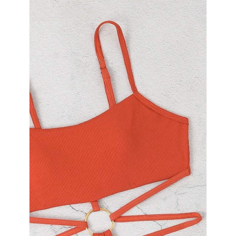 Damen Bikiniset mit stylischem Cut-Out-Design und goldenen Akzenten R&B