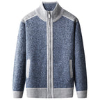 Herren Strickjacke mit hohem Kragen R&B