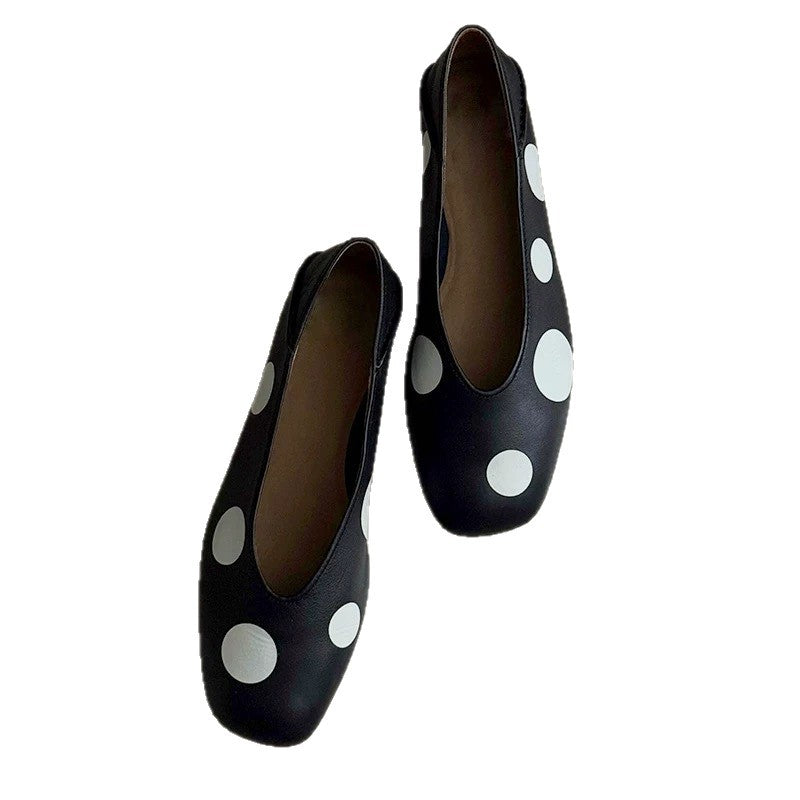 Damen Ballerinas mit modischem Punktedesign und flexibler Sohle R&B