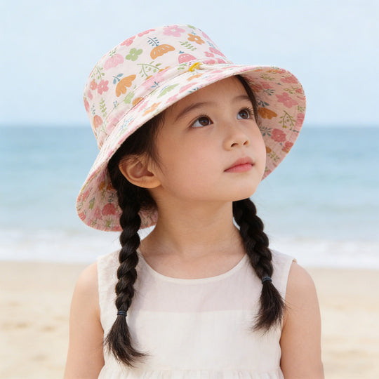 Unisex nan Sonnenhut für Kinder mit verstellbarem Kinnband, breiter Krempe und hohem UV-Schutz R&B