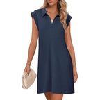 Damen Polo-Kleid mit Taschen und modernem Schnitt R&B