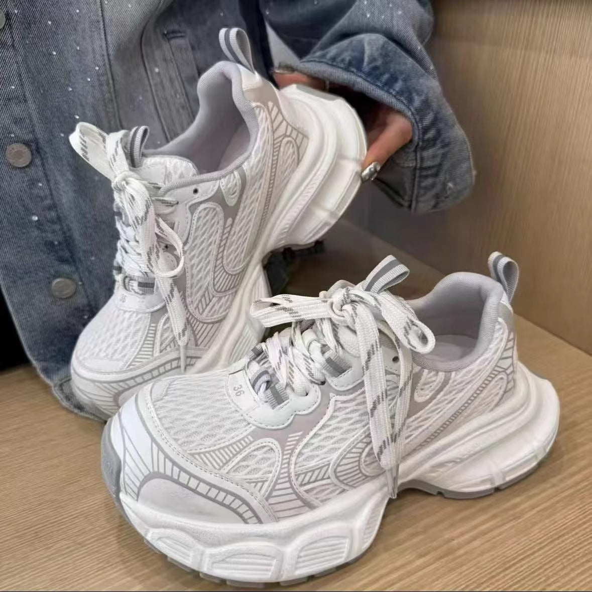 Damen Sportliche und atmungsaktive Sneakers R&B