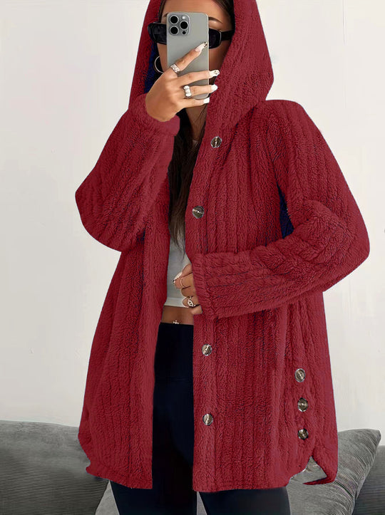 Damen kuschelige Fleecejacke R&B