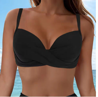 Damen Elegantes Bikinioberteil mit Wickeldesign R&B