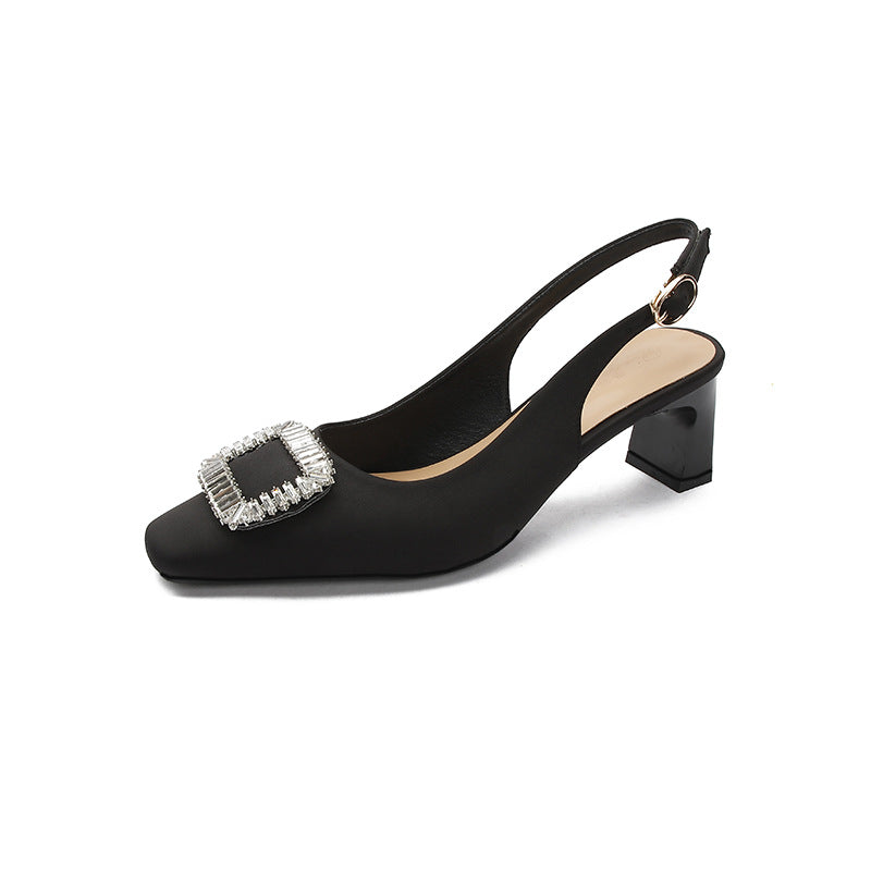 Damen Slingback-Pumps mit glitzerndem Schmuckdetail R&B