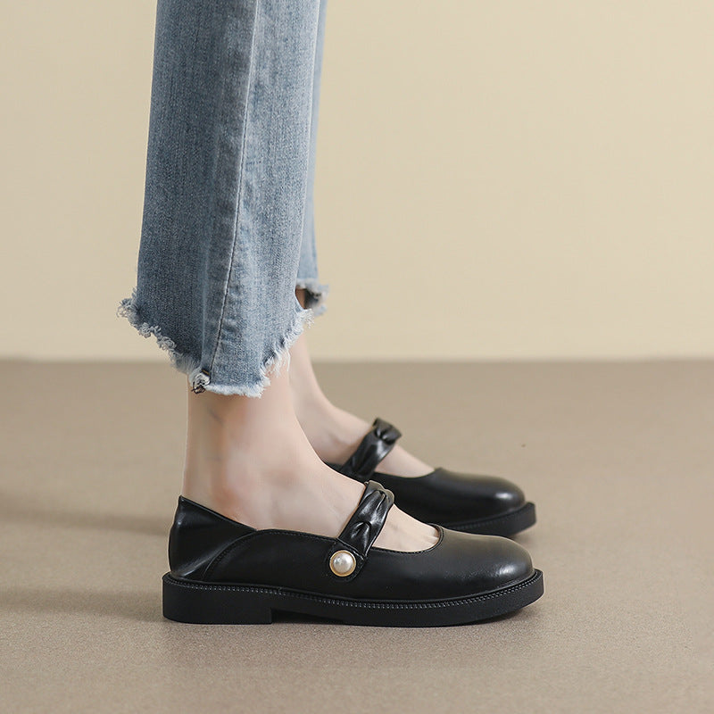 Damen elegante Ballerinas mit Schleifenakzent