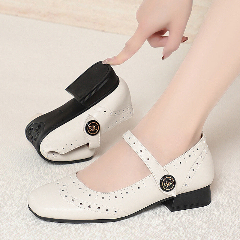 Damen Ballerinas mit verstellbarem Riemen und komfortablem Fußbett R&B