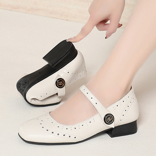 Damen Ballerinas mit verstellbarem Riemen und komfortablem Fußbett R&B
