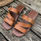 Damen Bequeme Riemchensandalen mit verstellbarem Schnallenverschluss R&B