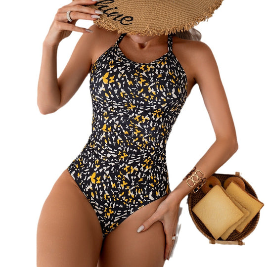 Damen Zweiteiler Bademode mit hohem Beinausschnitt und floralem Design R&B