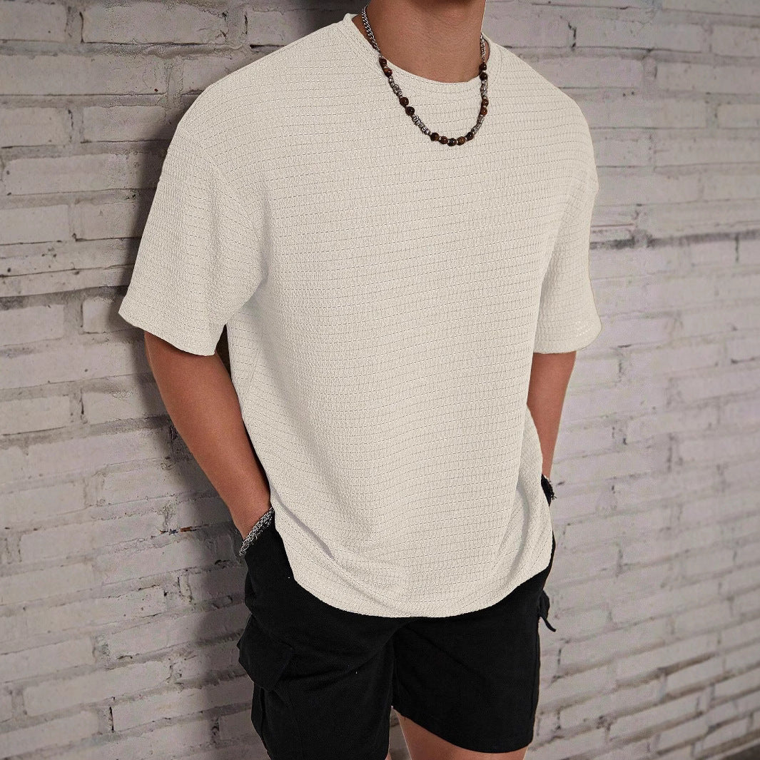 Herren lässiges Struktur-T-Shirt R&B