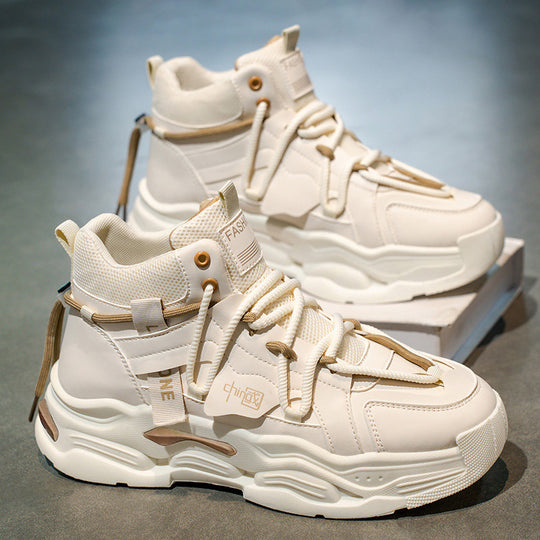 Damen Modische High-Top Sneakers mit robustem Design und atmungsaktiver Oberflächenstruktur R&B