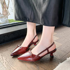 Damen elegante Slingback-Pumps mit spitz zulaufendem Design