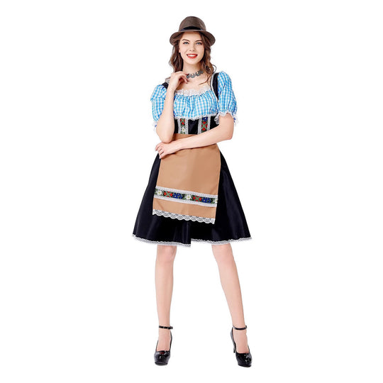 Damen Trachtenkleid mit liebevoll gestalteten Details und elegantem Schürzenüberzug R&B
