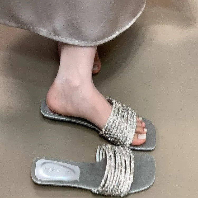 Damen Glamouröse Riemchen-Sandalen mit funkelnden Akzenten R&B