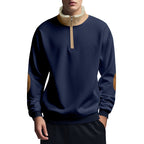 Herren Funktionaler Kapuzenpullover mit halbem Reißverschluss und weichem Innenfutter R&B