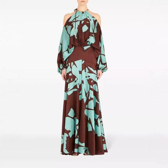 Damen Maxikleid mit asymmetrischem Design und fließendem Material R&B