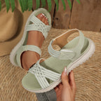 Damen Freizeitsandalen mit geflochtenem Riemen und rutschfester Sohle R&B