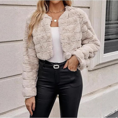Damen modischer Leopardenplüschjacke R&B