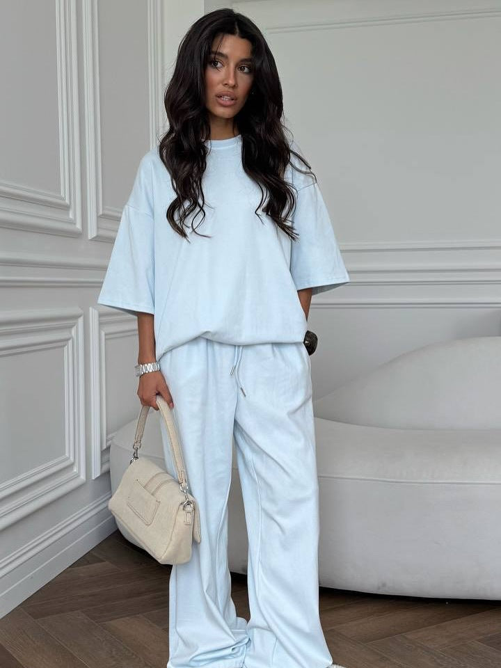 Damen komfortables Lounge-Set aus weichem Material mit weitem Schnitt R&B