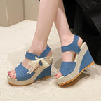Damen Wedge-Sandalen mit modischem Riemchen und ergonomischer Sohle R&B