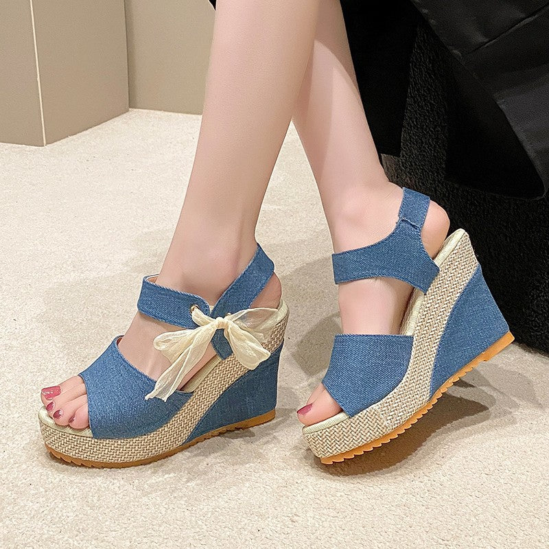 Damen Wedge-Sandalen mit modischem Riemchen und ergonomischer Sohle R&B