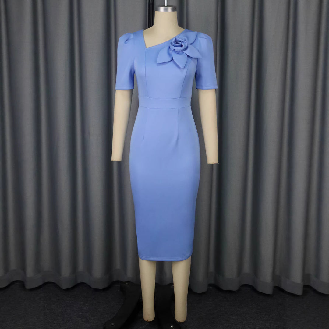 Damen figurbetontes Kleid mit floralem Dekor R&B