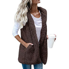 Damen Kuschelige Fleece-Weste mit ergonomischem Schnitt und großen Taschen
