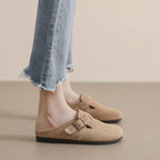 Damen Komfortable Clogs mit modischer Schnallenverzierung R&B
