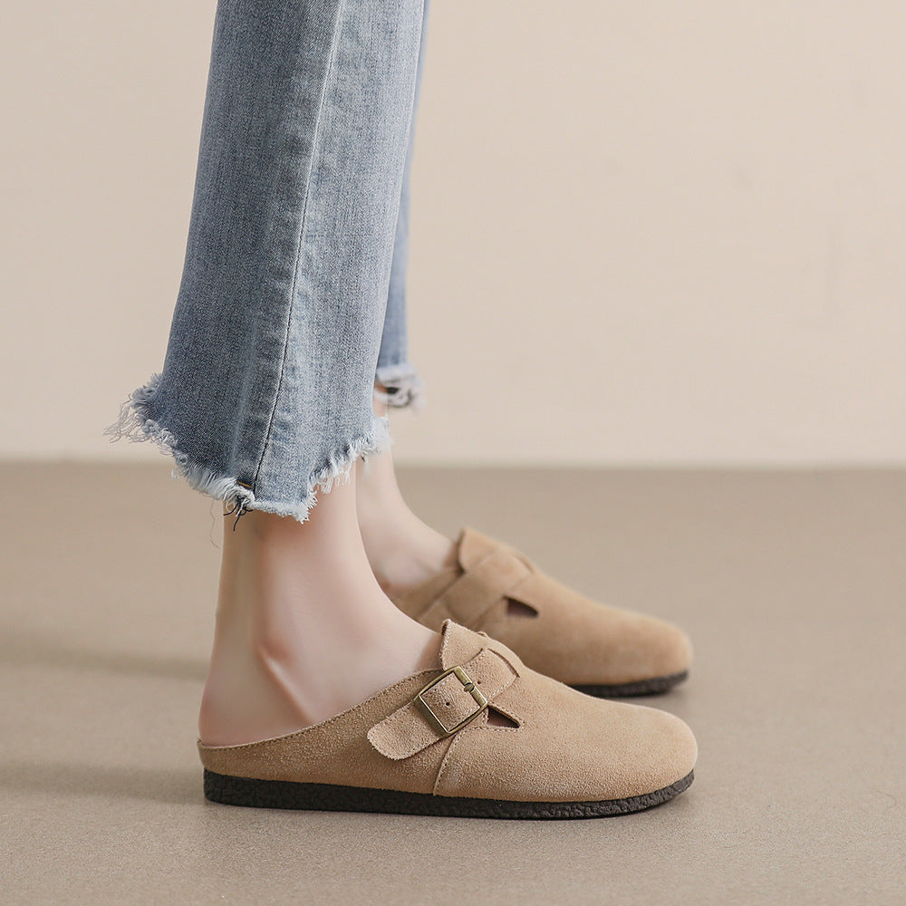 Damen Komfortable Clogs mit modischer Schnallenverzierung R&B