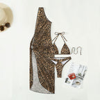 Damen Triangel-Bikini-Set mit elegantem Wickelüberwurf