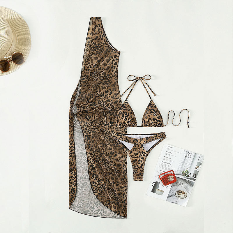 Damen Triangel-Bikini-Set mit elegantem Wickelüberwurf
