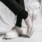 Damen modische Schnürschuhe mit robuster Plattformsohle und hochwertigem Leder R&B
