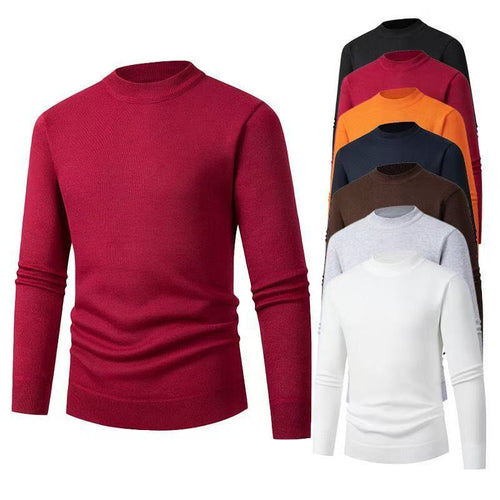 Herren Hochwertiger Strickpullover mit modernem Stehkragen R&B