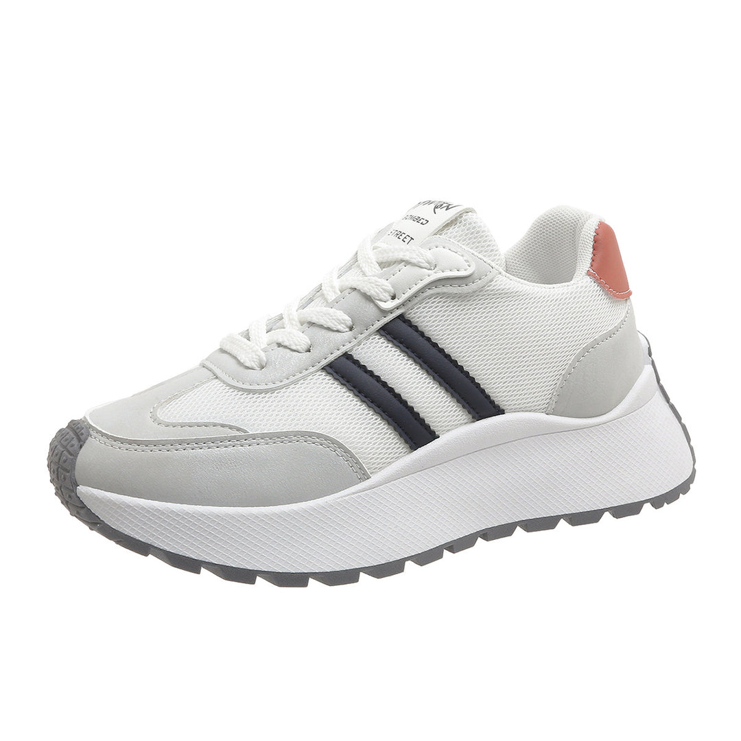 Damen Sportliche Plateausneaker mit atmungsaktiver Mesh-Oberfläche und ergonomischer Dämpfung R&B