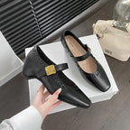 Damen Ballerina-Schuhe mit elegantem Riemchen und modischer Schnalle