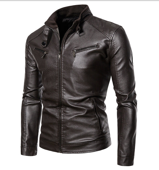 Herren jacke mit modernem Stehkragen und innovativen Reißverschlusstaschen R&B