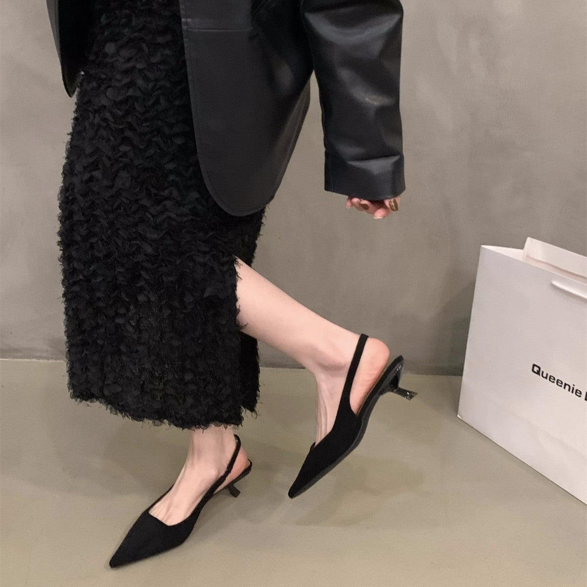 Damen elegante Sling-Pumps mit modischem Design und bequemem Blockabsatz R&B