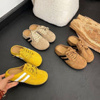 Damen Sneaker Slipper im sportiven Stil mit klassischem Schnürverschluss R&B