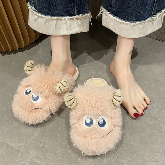 Damen Flauschige Hausschuhe mit tierischem Design R&B