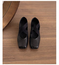 Damen Elegante Ballerinas mit dehnbarem Überkreuz-Riemen R&B