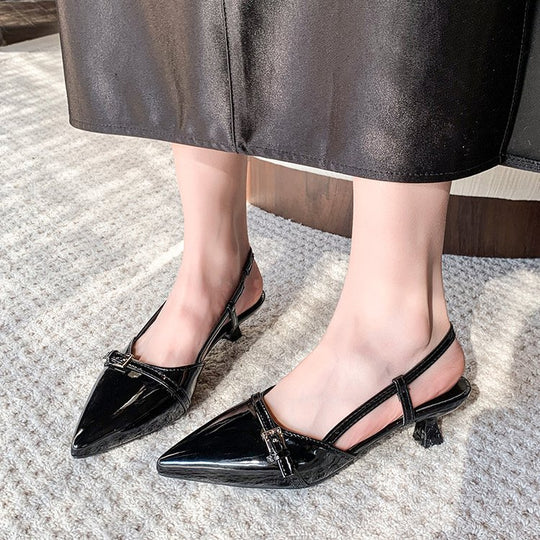 Damen elegante Slingback-Pumps mit spitz zulaufendem Design R&B